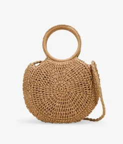 Bosanova Sacs À Bandoulière | Sacs Raphia Et Crochet | Sac demi-lune en raphia grillé avec anses