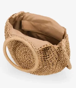 Bosanova Sacs À Bandoulière | Sacs Raphia Et Crochet | Sac demi-lune en raphia grillé avec anses