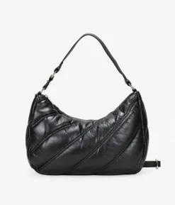 Bosanova Sacs Porté Épaule | Sac demi-lune noir avec couture matelassée
