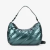 Bosanova Sacs Porté Épaule | Sac demi-lune vert couture matelassée