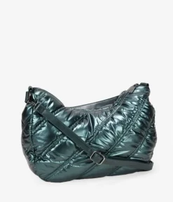Bosanova Sacs Porté Épaule | Sac demi-lune vert couture matelassée