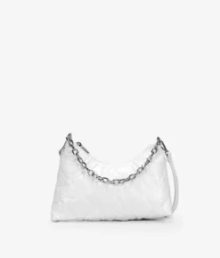 Bosanova Sacs Porté Épaule | Sac en nylon blanc avec chaîne