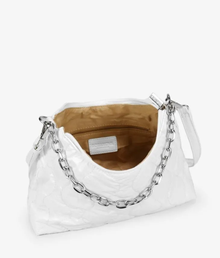 Bosanova Sacs Porté Épaule | Sac en nylon blanc avec chaîne