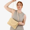 Bosanova Sacs À Bandoulière | Sacs Raphia Et Crochet | Sac en raphia beige à rabat
