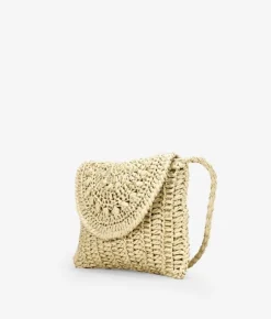 Bosanova Sacs À Bandoulière | Sacs Raphia Et Crochet | Sac en raphia beige à rabat