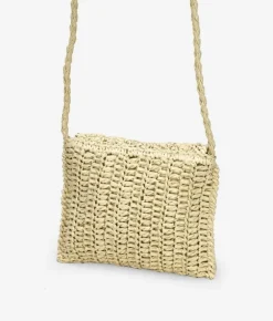 Bosanova Sacs À Bandoulière | Sacs Raphia Et Crochet | Sac en raphia beige à rabat