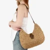 Bosanova Sacs Raphia Et Crochet | Sac en raphia marron clair à rabat