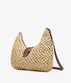 Bosanova Sacs Raphia Et Crochet | Sac en raphia marron clair à rabat