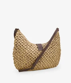 Bosanova Sacs Raphia Et Crochet | Sac en raphia marron clair à rabat