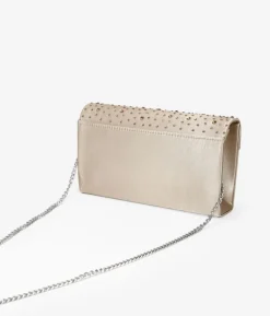 Bosanova Petits Sacs | Sac Minaudières | Sac en satin doré avec diamants
