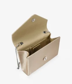 Bosanova Petits Sacs | Sac Minaudières | Sac en satin doré avec diamants