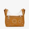 Bosanova Sacs À Bandoulière | Sac marron avec broderie et fermeture éclair