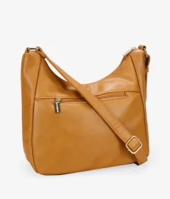 Bosanova Sacs À Bandoulière | Sac marron avec broderie et fermeture éclair