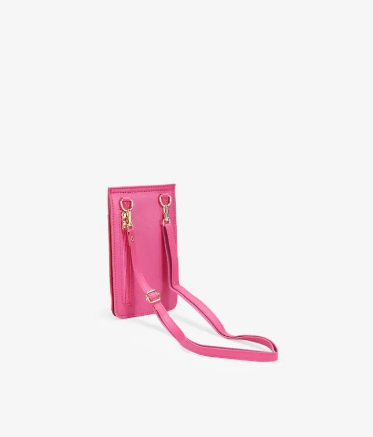 Bosanova Sac Minaudières | Sacs À Bandoulière | Sac mobile rose avec portefeuille