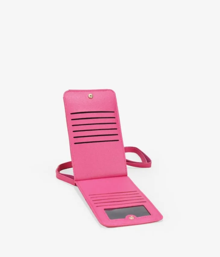 Bosanova Sac Minaudières | Sacs À Bandoulière | Sac mobile rose avec portefeuille