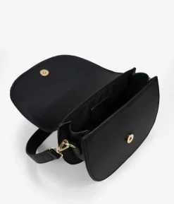 Bosanova Sacs Porté Épaule | Petits Sacs | Sac noir avec rabat et chaîne