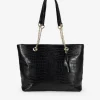 Bosanova Sacs Shopper | Sacoche Pour Ordinateur Portable | Sac ordinateur noir effet crocodile