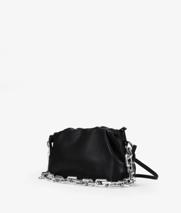 Bosanova Sacs Porté Épaule | Petits Sacs | Sac pochette noir avec chaîne