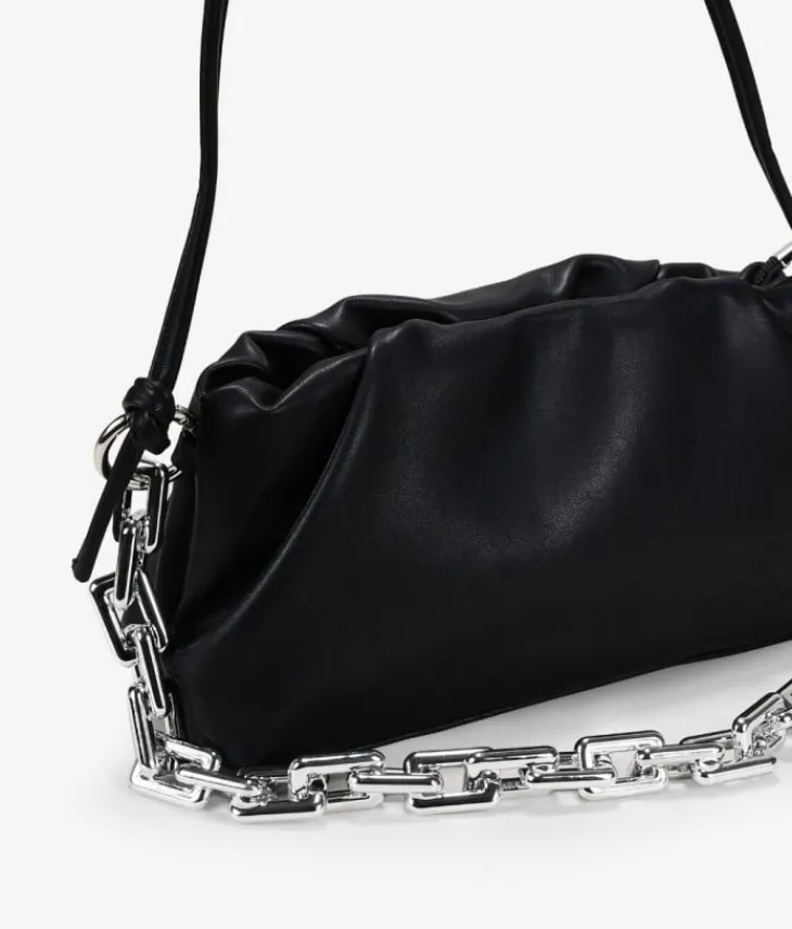 Bosanova Sacs Porté Épaule | Petits Sacs | Sac pochette noir avec chaîne