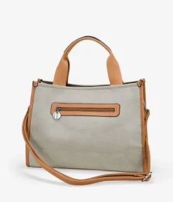 Bosanova Sacs À Bandoulière | Sacs Shopper | Sac rectangulaire beige avec fermeture éclair