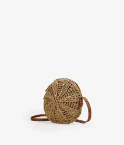Bosanova Sacs Raphia Et Crochet | Petits Sacs | Sac rond marron en raphia