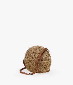 Bosanova Sacs Raphia Et Crochet | Petits Sacs | Sac rond marron en raphia