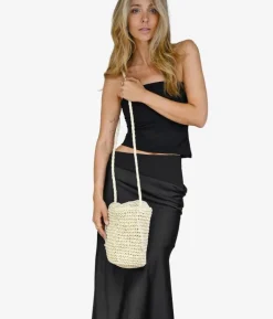 Bosanova Sacs À Bandoulière | Sacs Raphia Et Crochet | Sac seau beige en raphia