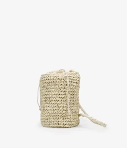Bosanova Sacs À Bandoulière | Sacs Raphia Et Crochet | Sac seau beige en raphia