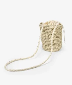 Bosanova Sacs À Bandoulière | Sacs Raphia Et Crochet | Sac seau beige en raphia