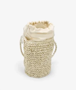 Bosanova Sacs À Bandoulière | Sacs Raphia Et Crochet | Sac seau beige en raphia