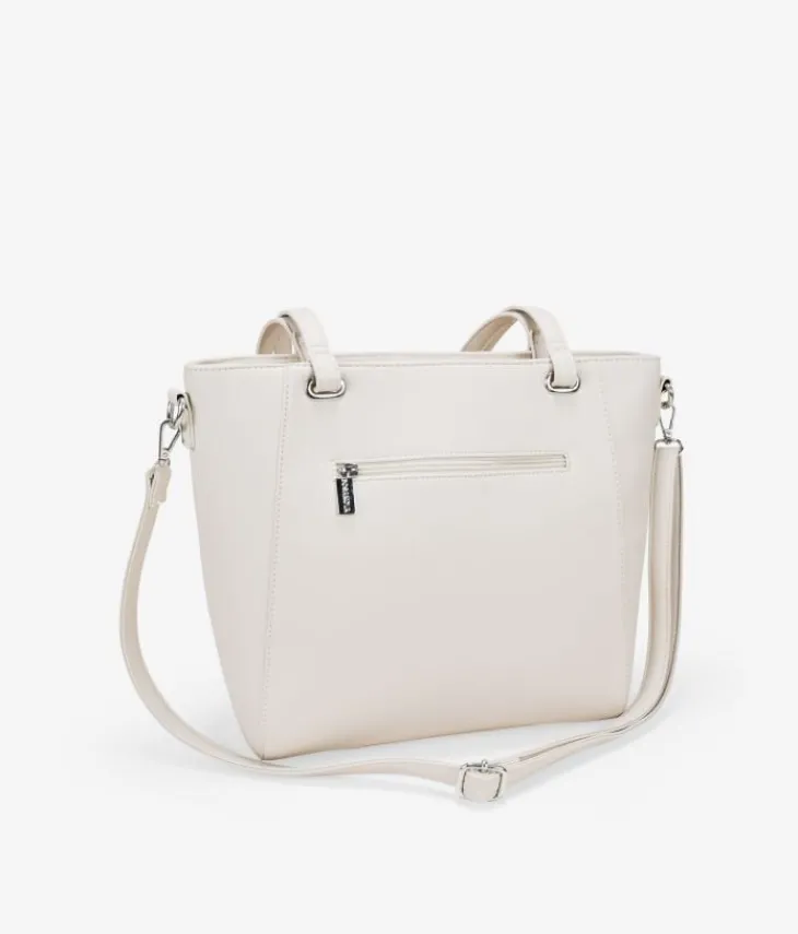 Bosanova Sacs Shopper | Sacs Porté Épaule | Sac shopping beige pour ordinateur portable avec clous