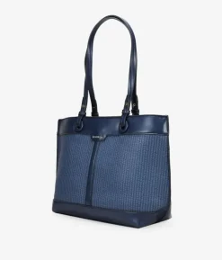 Bosanova Sacs Shopper | Sacs Porté Épaule | Sac shopping bleu à trois compartiments