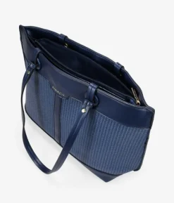 Bosanova Sacs Shopper | Sacs Porté Épaule | Sac shopping bleu à trois compartiments