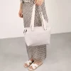 Bosanova Sacs Shopper | Sacs Raphia Et Crochet | Sac shopping taupe avec fermeture éclair