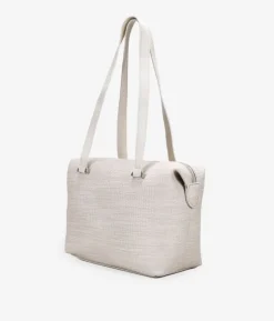 Bosanova Sacs Shopper | Sacs Raphia Et Crochet | Sac shopping taupe avec fermeture éclair