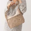 Bosanova Sacs À Bandoulière | Sac taupe avec broderie et fermeture éclair