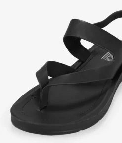 Bosanova Sandales Plates | Sandales à bout noir avec boucle