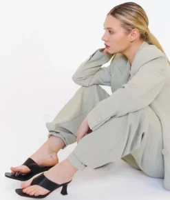 Bosanova Sandales À Talons | Chaussures De Fête | Sandales à bout noir avec talon