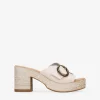 Bosanova Sandales Spartiates | Sandales À Talons | Sandales à bride arrière en cuir beige à talon effet sparte