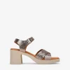 Bosanova Sandales À Talons | Chaussures En Cuir | Sandales à talon en cuir tressé métallisé
