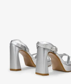 Bosanova Sandales À Talons | Chaussures De Fête | Sandales à talons argentées