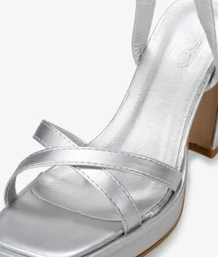 Bosanova Sandales À Talons | Chaussures De Fête | Sandales à talons argentées