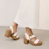 Bosanova Sandales À Talons | Sandales à talons blanches avec boucle