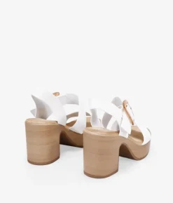 Bosanova Sandales À Talons | Sandales à talons blanches avec boucle