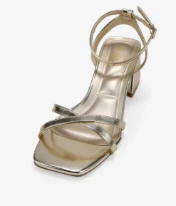 Bosanova Sandales À Talons | Chaussures De Fête | Sandales à talons dorées avec boucle