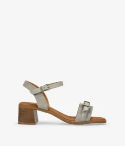 Bosanova Sandales À Talons | Chaussures En Cuir | Sandales à talons en cuir suédé taupe