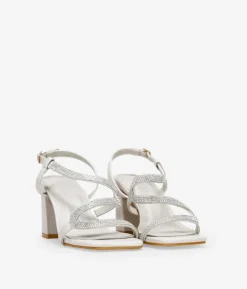 Bosanova Sandales À Talons | Chaussures De Fête | Sandales à talons en pierre et diamants