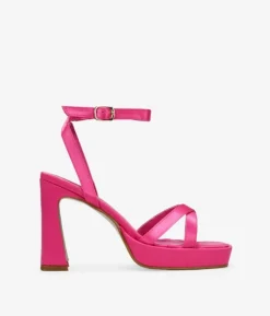 Bosanova Sandales À Talons | Chaussures De Fête | Sandales à talons en satin rose