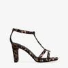 Bosanova Sandales À Talons | Chaussures De Fête | Sandales à talons léopard avec coque talon