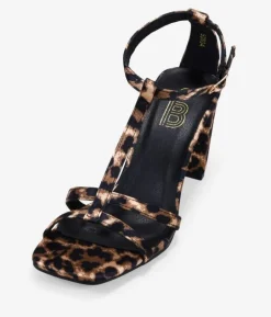 Bosanova Sandales À Talons | Chaussures De Fête | Sandales à talons léopard avec coque talon